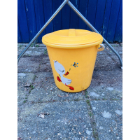 Vintage retro Bébé-Jou babybadje en luieremmer